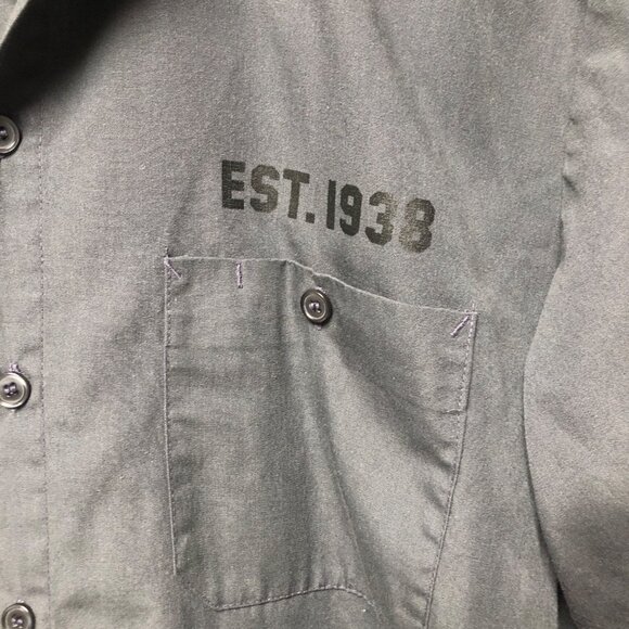 Mac Tools Work Shirt Mens Size Large Logo Gray Button Up Long Sleeve Workwear - Picture 4 of 8